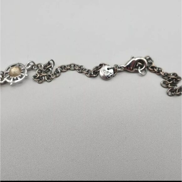 LOFT Necklace Rhinestone Chain Multicolor Station Beads 26" Costume Jewelry - Picture 7 of 16